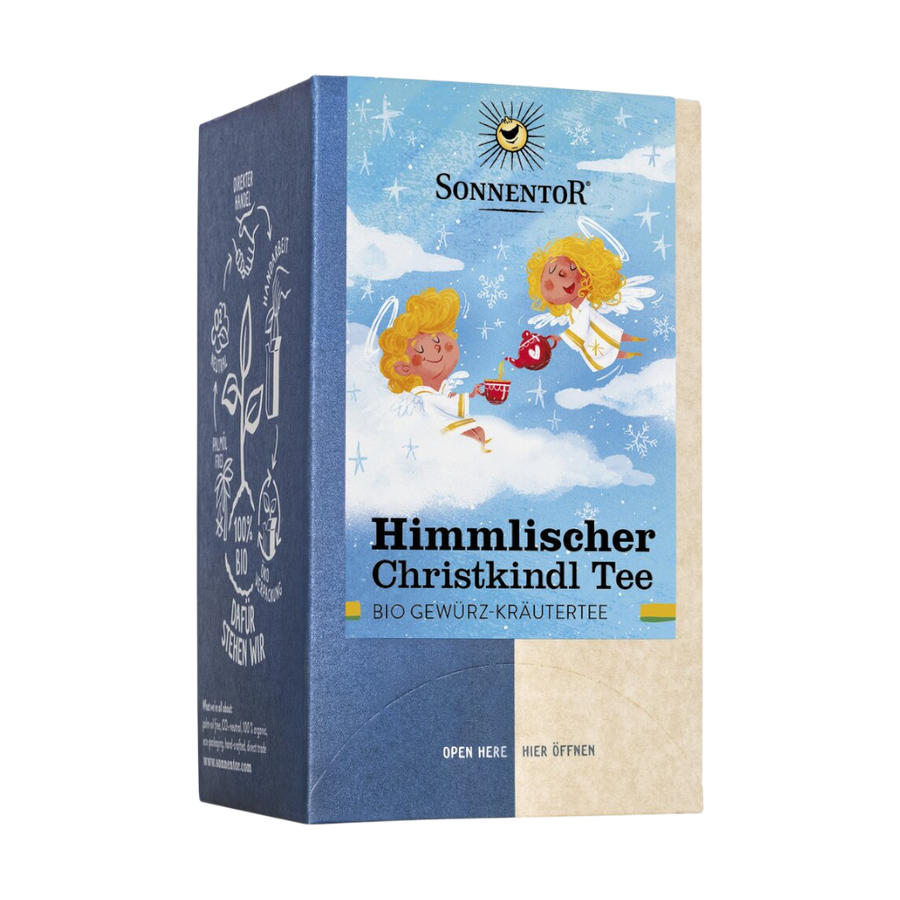 Sonnentor Himmlischer Christkindl Tee Bio-Gewürz-Kräuterteemischung mit Ceylon-Zimt und Zitronenmelisse in 18 Doppelkammerbeuteln