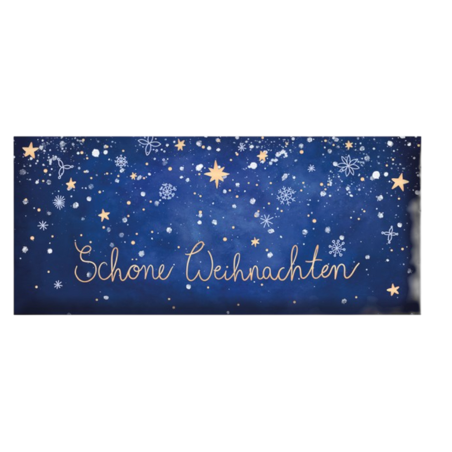 Grafik Werkstatt Weihnachtsschokolade 30g mit goldener Aufschrift Schöne Weihnachten
