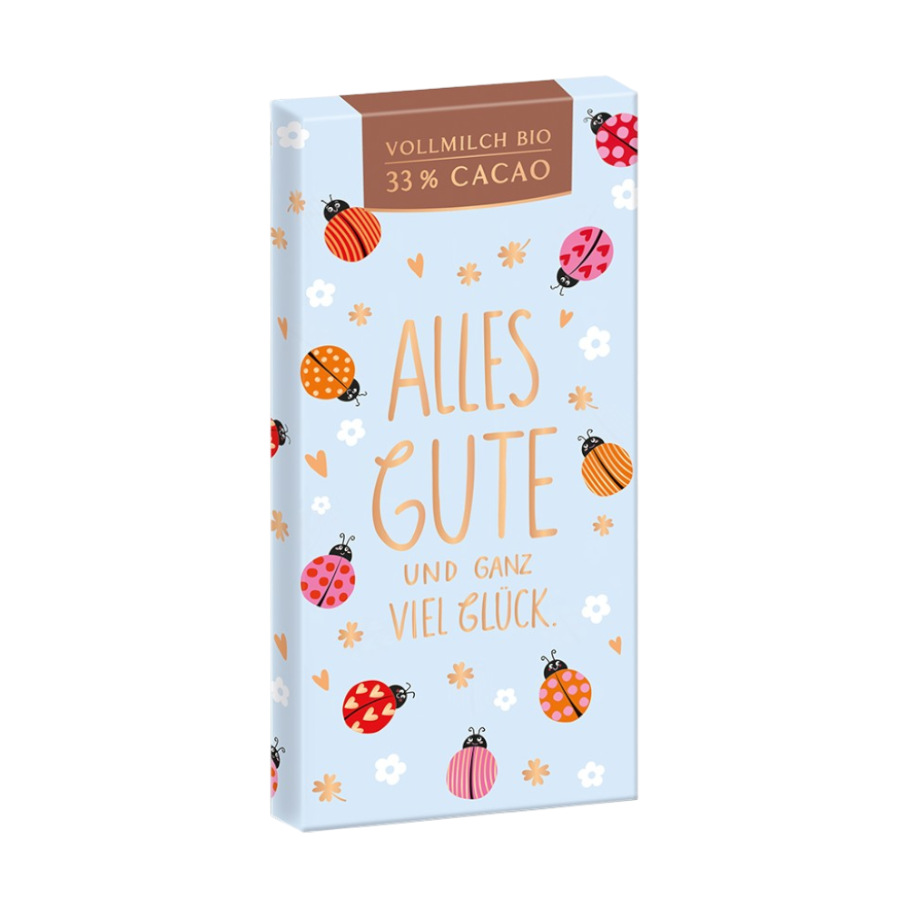Grafik Werkstatt, Schokolade "Alles Gute und viel Glück" 80g