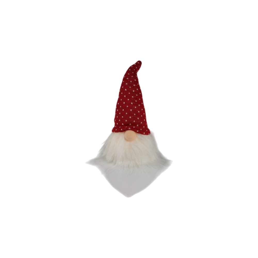 Wichtel mit roter Mütze und LED-Beleuchtung, Weihnachtsdekoration 26 cm
