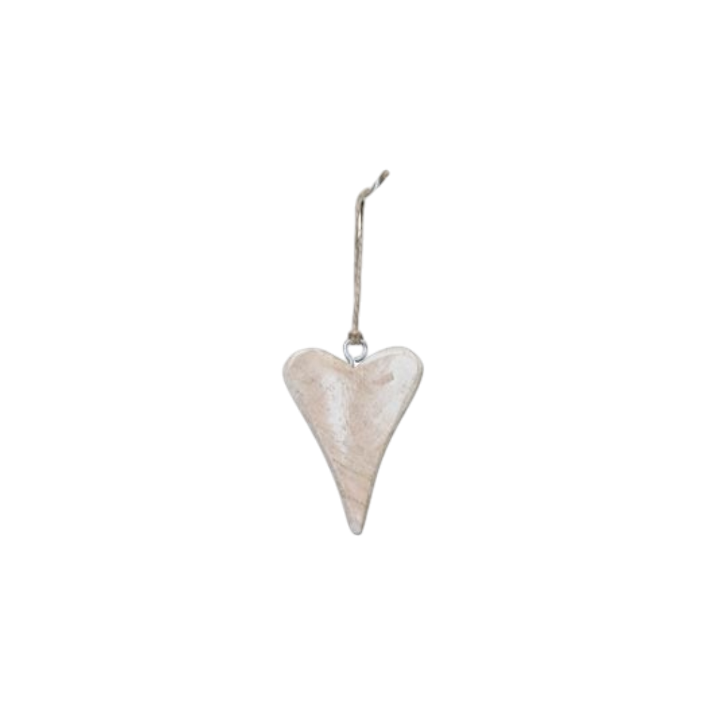 HerzHänger Dost aus Holz in Champagne, Herzanhänger 6x4x1 cm