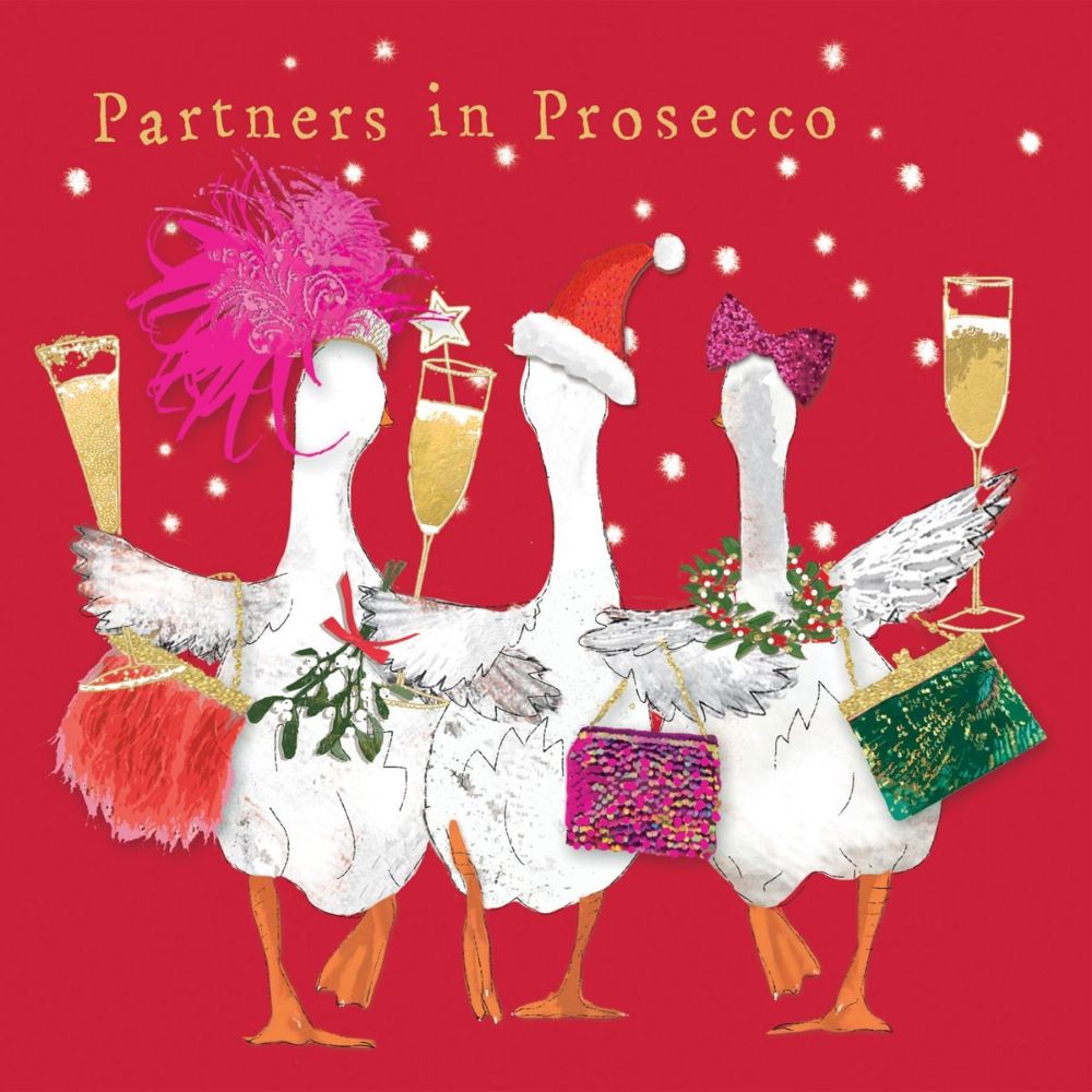 ppd Lunchservietten Partners in Prosecco 33x33cm mit Spruch "Partners in Prosecco", 20 Stück, 3-lagig, FSC-zertifiziert