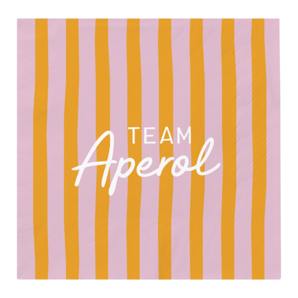Grafik Werkstatt, Serviette klein "Team Aperol"