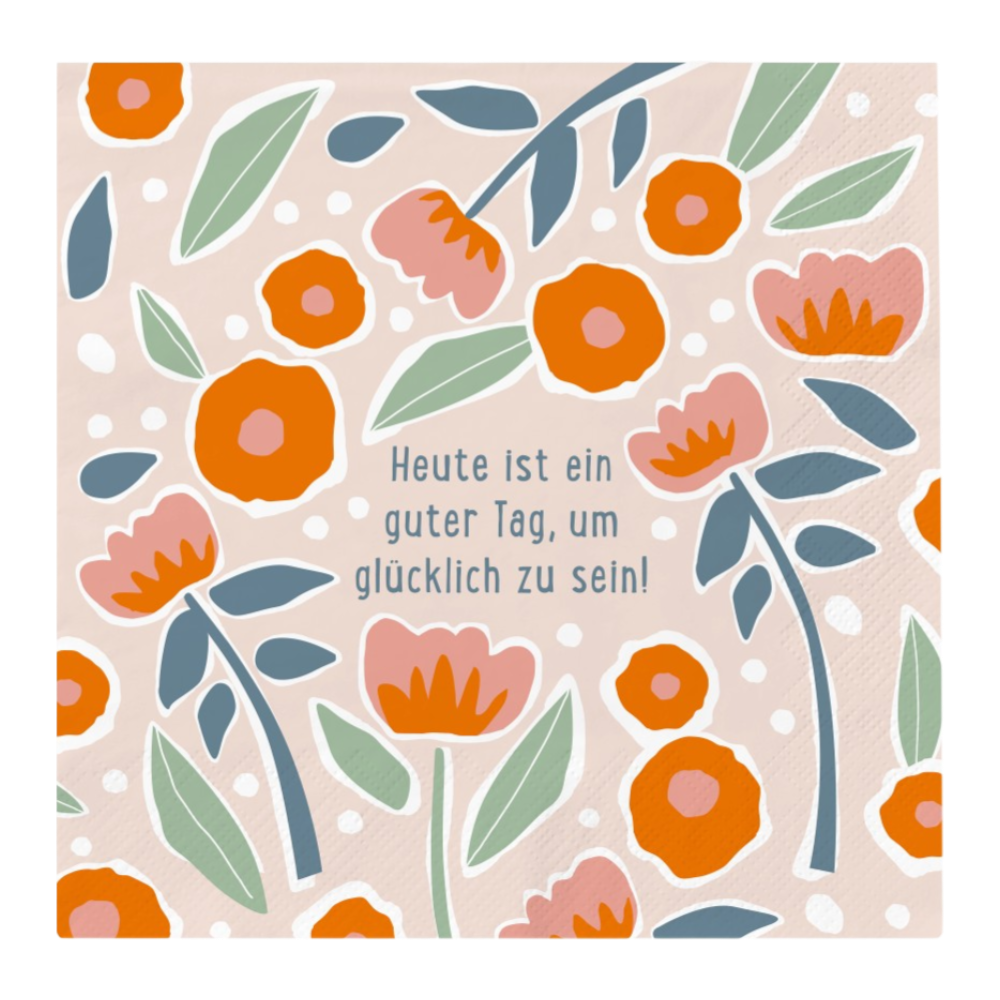 Grafik Werkstatt, Serviette klein "Heute ist ein guter Tag."
