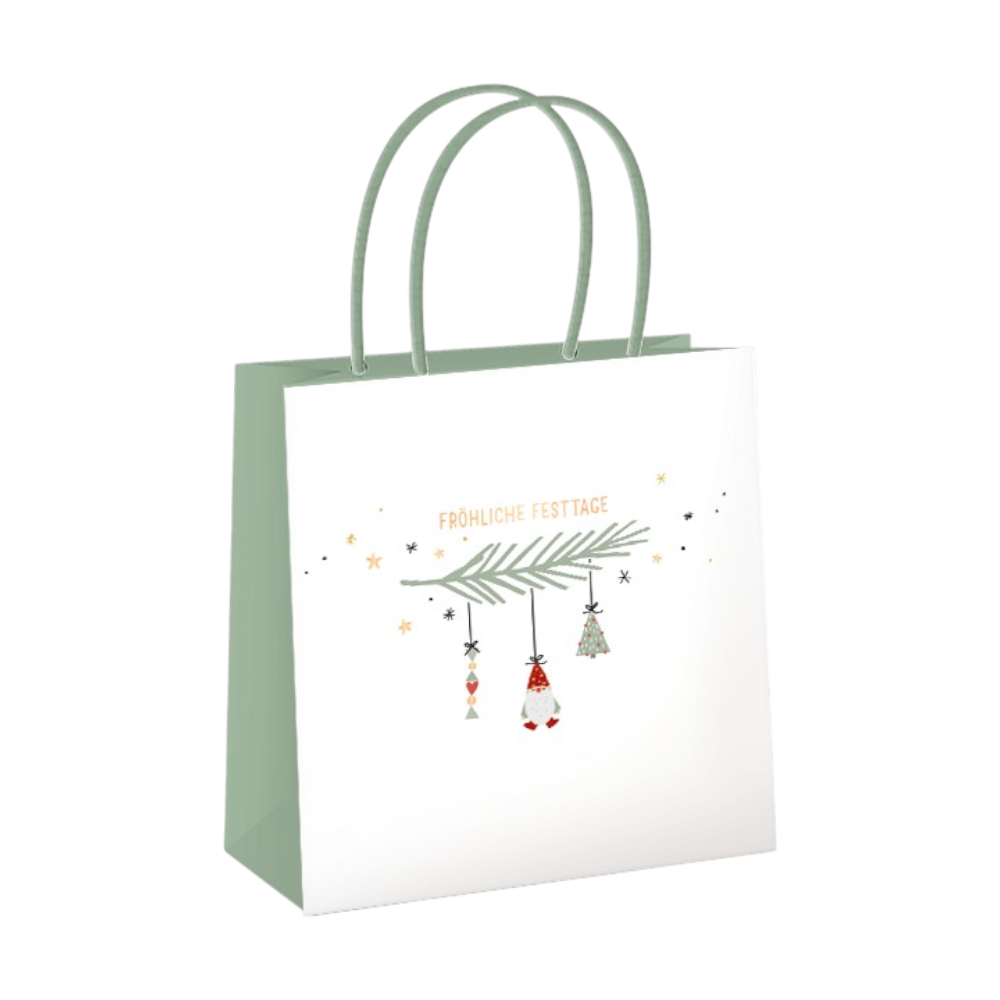 Geschenktüte klein Weihnachten Fröhliche Festtage 125mm