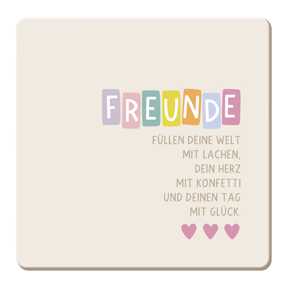 Grafik Werkstatt, Korkuntersetzer Freunde