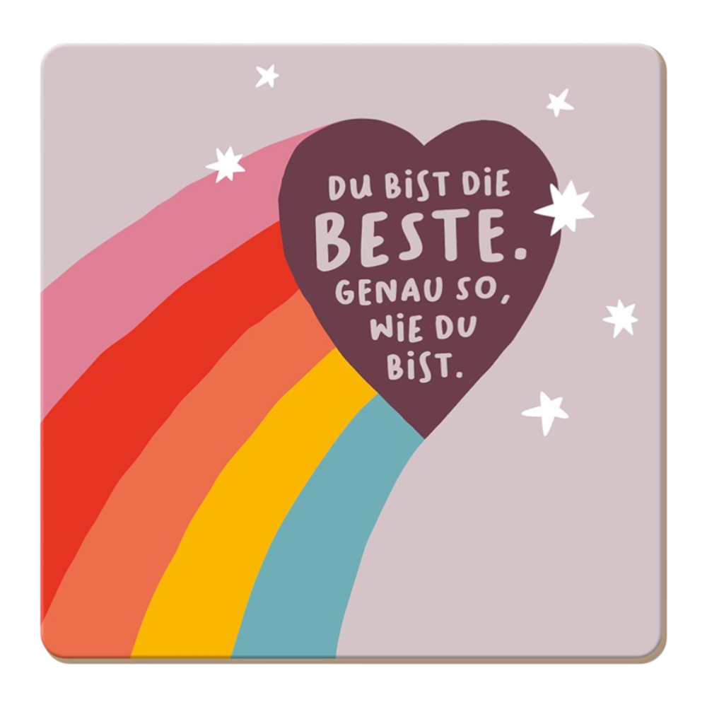 Grafik Werkstatt, Korkuntersetzer Du bist die Beste.