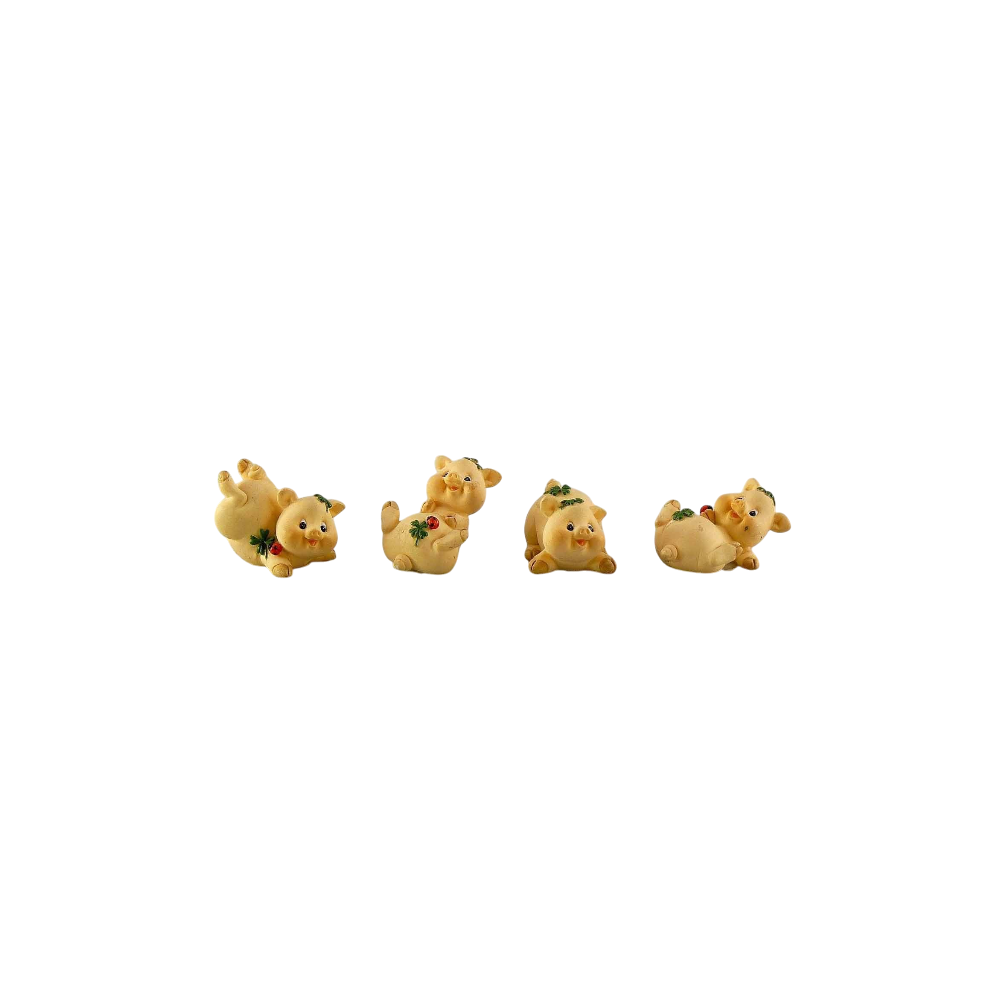 Poly-Glücksschwein 4-fach sortiert 3,5cm
