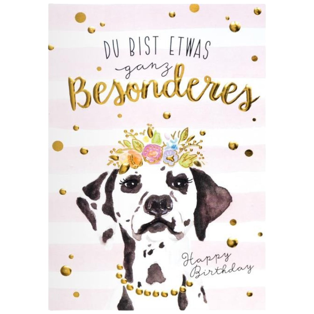 GRUSS&CO, Grußkarte GOLD de 03 h Geburtstag