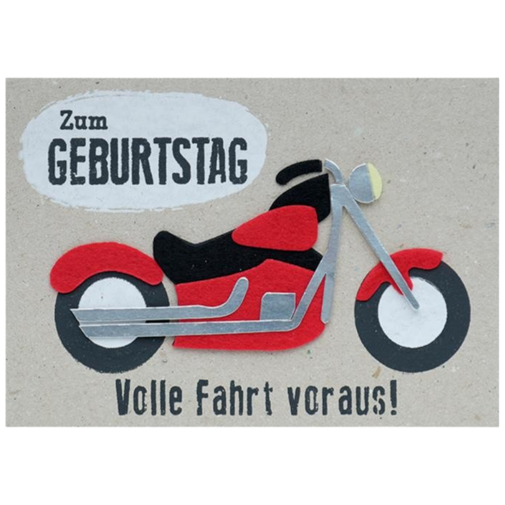 GRUSS&CO, Grußkarte FILZ de 15 q Geburtstag