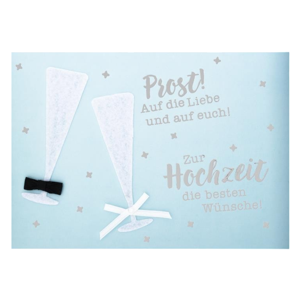 GRUSS&CO, Grußkarte FILZ de 45 q Hochzeit