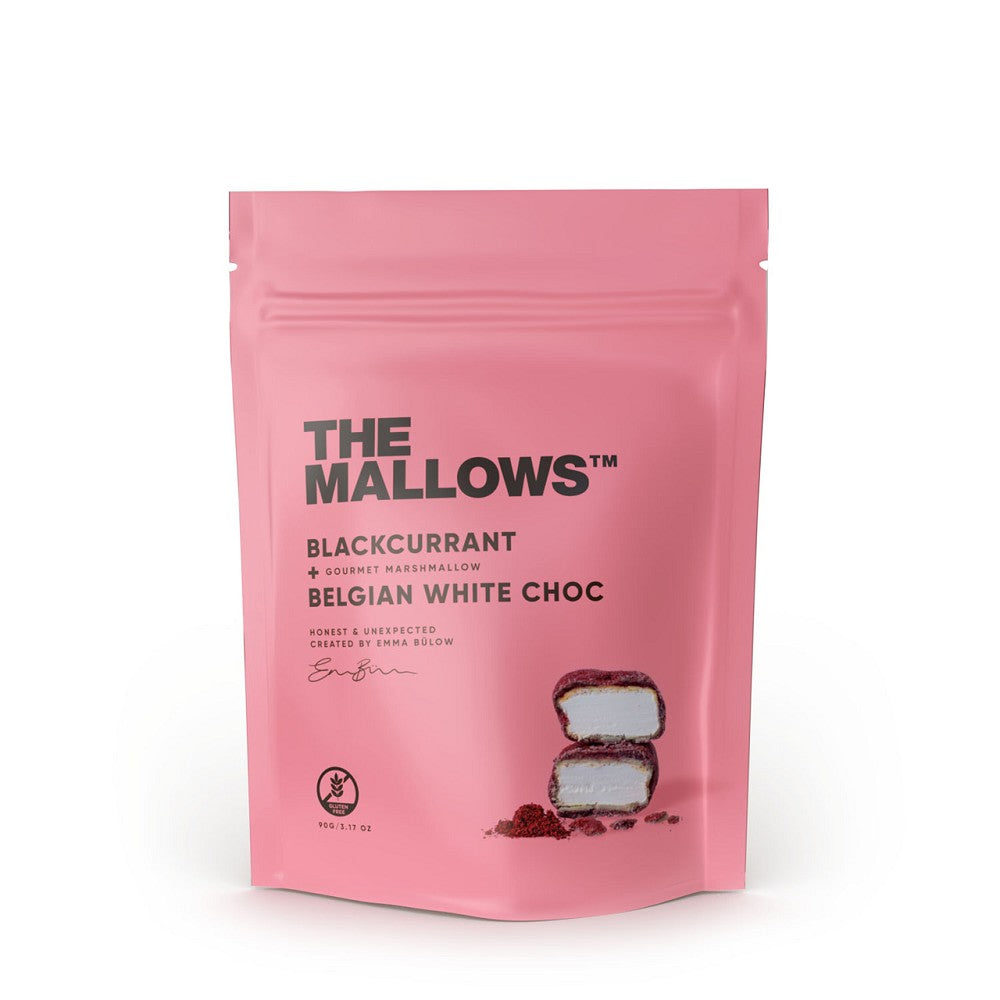 The Mallows, Marshmallows Blackcurrant + Belgian White, 90g