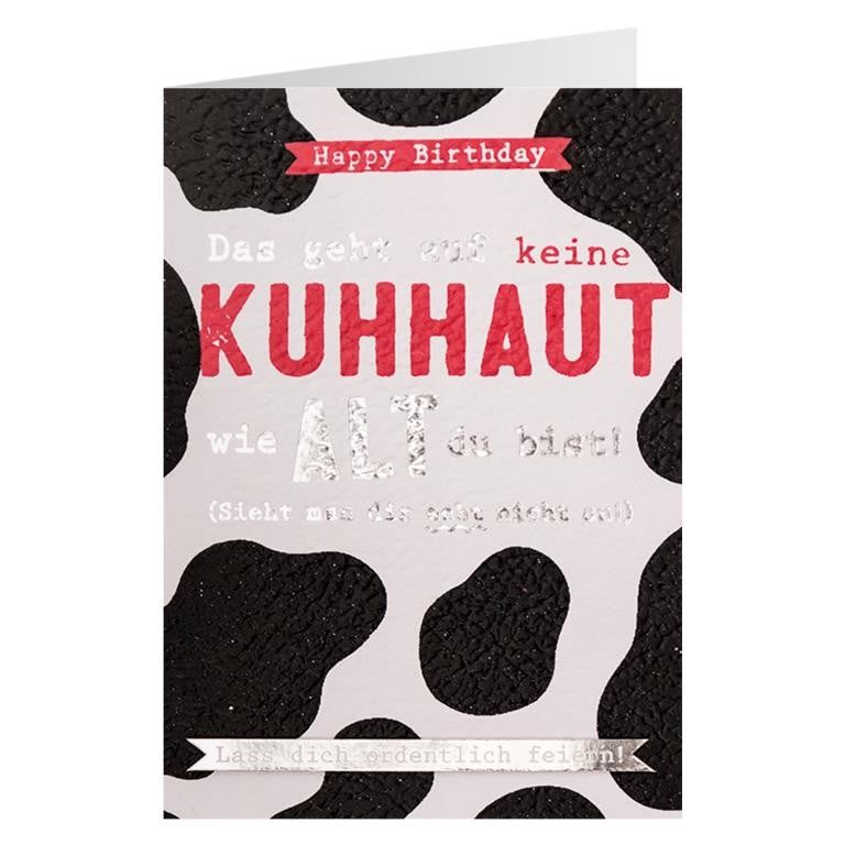 Die Lederkarte » 47«, Happy Birthday, Kuhhaut
