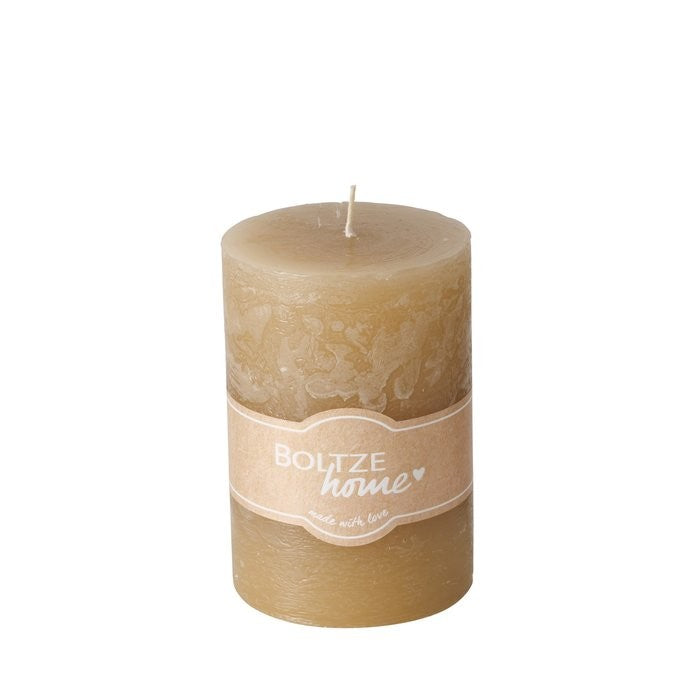 Stumpenkerze Casual, Beige, D 7 cm, H 10cm,