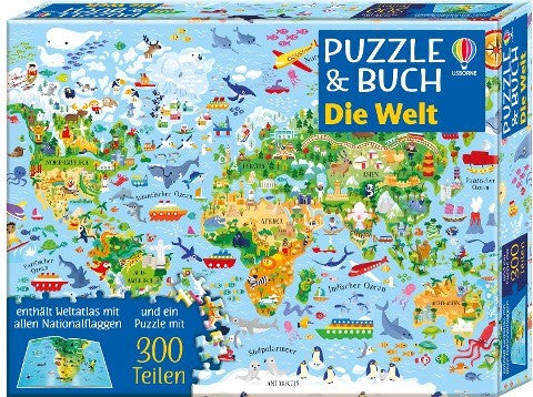 Puzzle & Buch: Die Welt