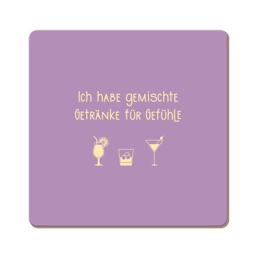 Grafik Werkstatt, Untersetzer Ich habe gemischte Getränke...