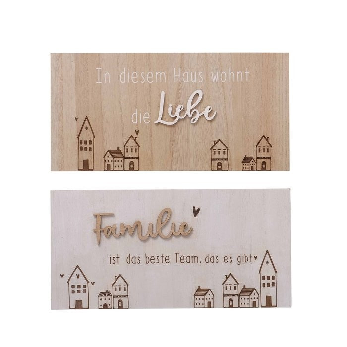 Schild Nordy, 2 sort., B 40 cm, L 1 cm, H 20 cm