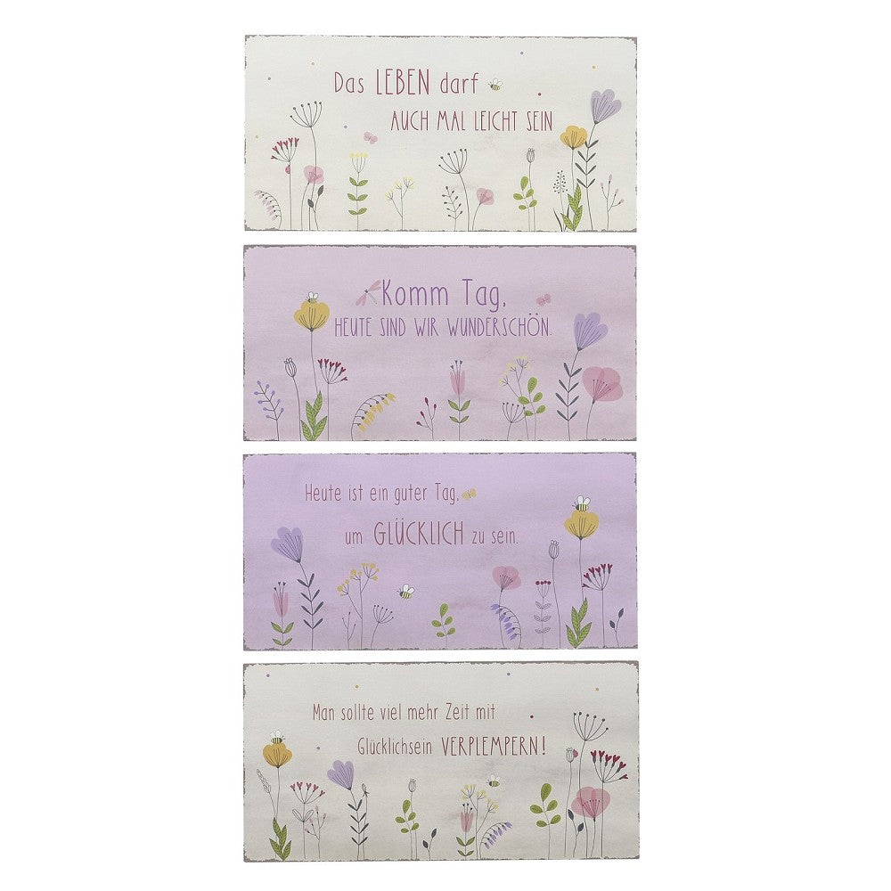 Schild Florina, 4 sort., L 40 cm, B 20 cm, H 0,5 cm