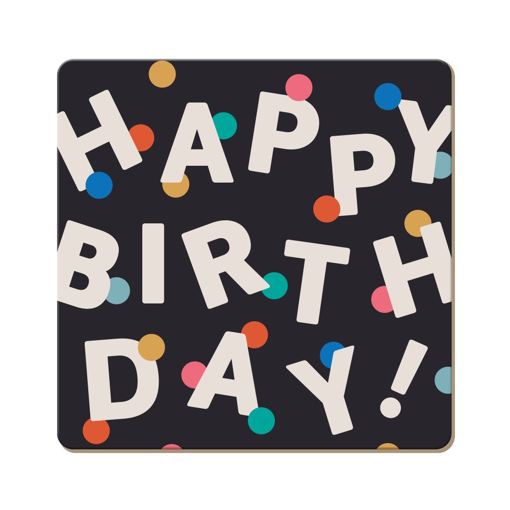 Grafik Werkstatt, Korkuntersetzer Happy Birthday