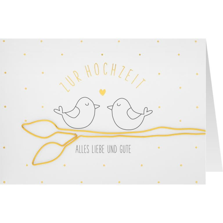 GRUSS & CO, Grusskarte DRAHT de 53 q - Hochzeit