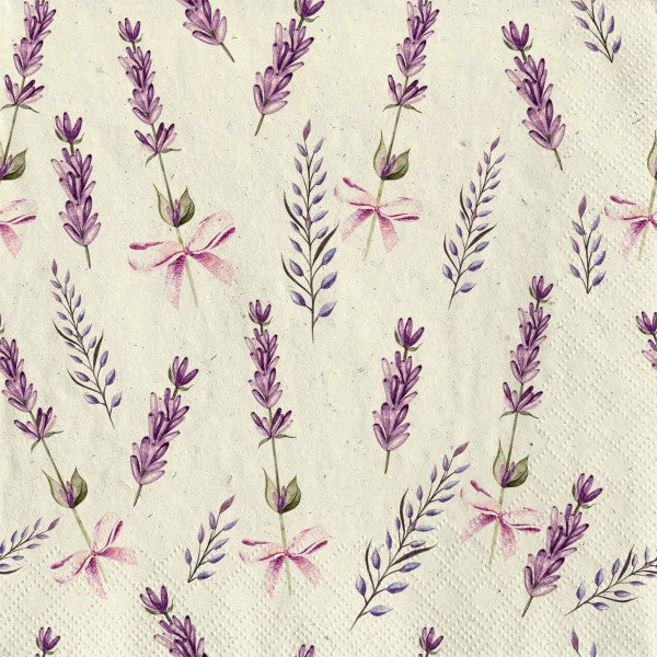 Cocktail-Grasservietten ''lavender romance'' 24x24cm