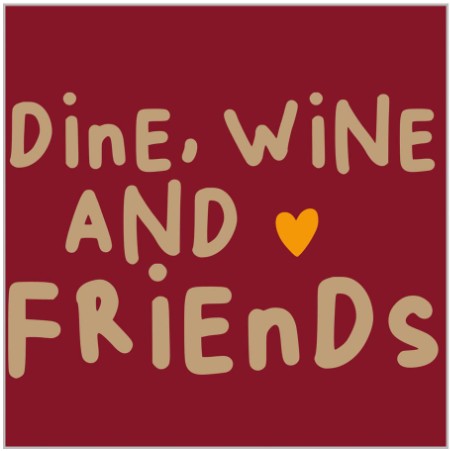 ppd, Wine, Dine, Friends Cocktail-Servietten 25x25 cm