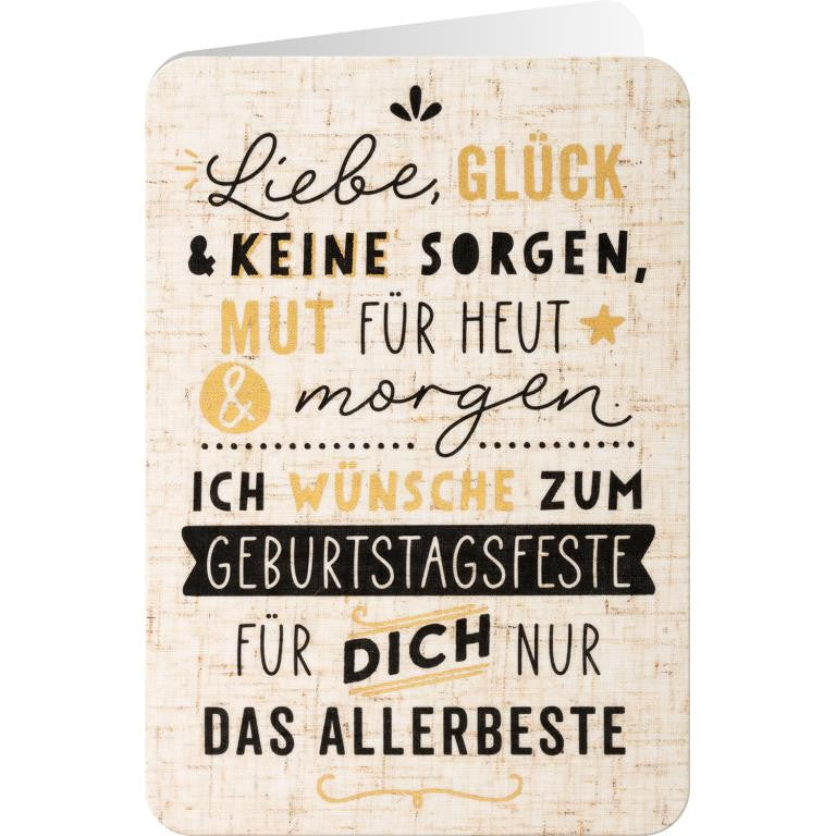 GRUSS&CO, Grußkarte 91439 LEINEN de 15 - Geburtstag