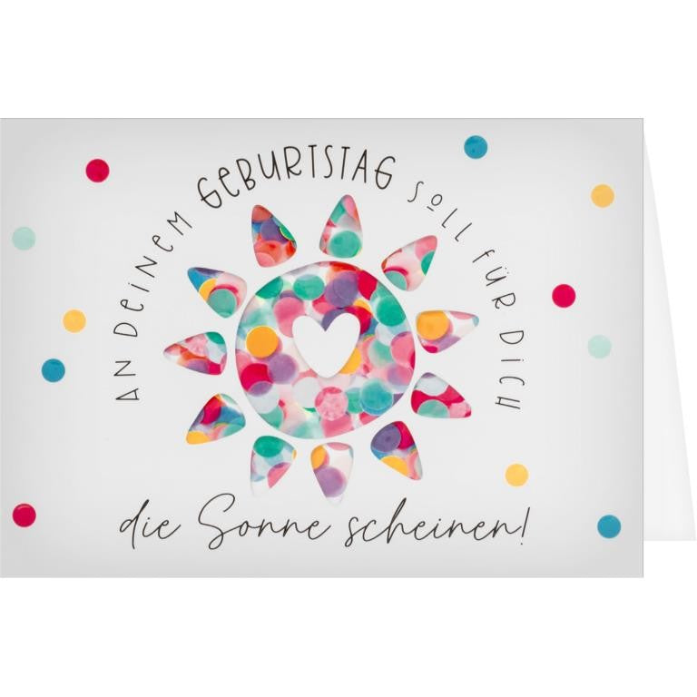GRUSS&CO, Grußkarte KONFETTI de 03 q Geburtstag