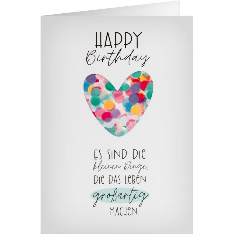 GRUSS&CO, Grußkarte KONFETTI de 11 h Geburtstag