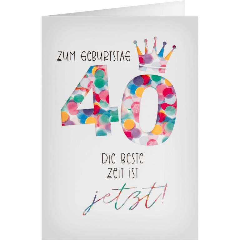 GRUSS&CO, Grußkarte KONFETTI de 32 h Geburtstag