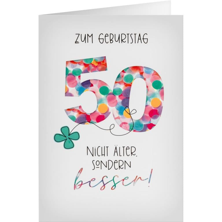 GRUSS&CO, Grußkarte KONFETTI de 33 h Geburtstag