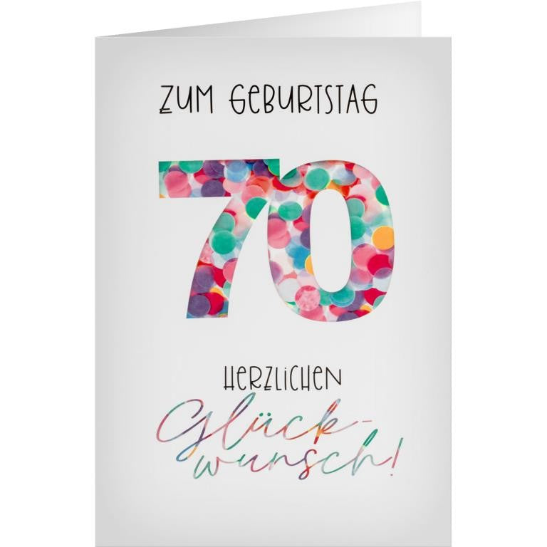 GRUSS&CO, Grußkarte KONFETTI de 35 h Geburtstag