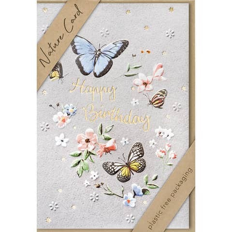 Billet "Happy Birthday" Schmetterlinge