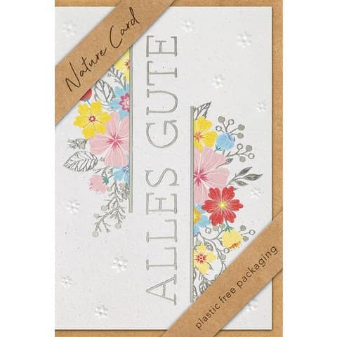Billet "Alles Gute" Blumen