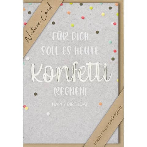 Billet Geburtstag "Für dich soll es Konfetti regnen"