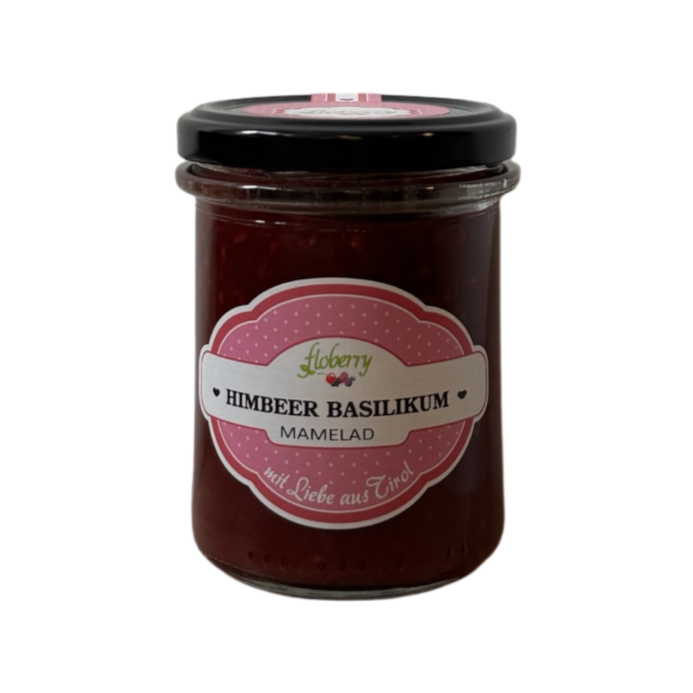 Floberry, Himbeer Basilikum Mamelad, 200g