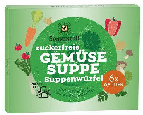 Sonnentor, Zuckerfreie Gemüsesuppe Suppenwürfel, 66g