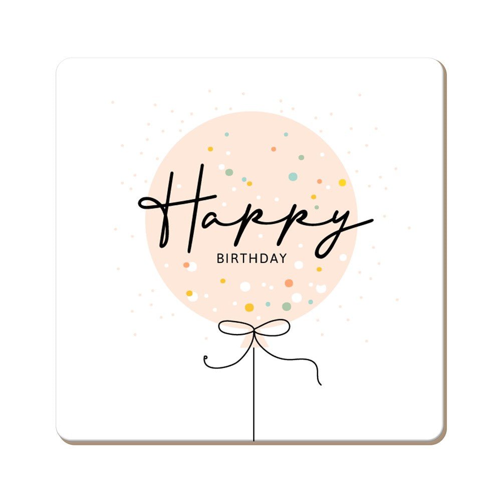 Grafik Werkstatt, Untersetzer 64187 Happy Birthday - Weinatelier Agnes