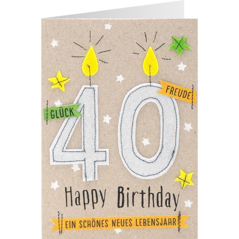 GRUSS & CO, Grußkarte 91305 Filz de 03h - Geburtstag - Weinatelier Agnes