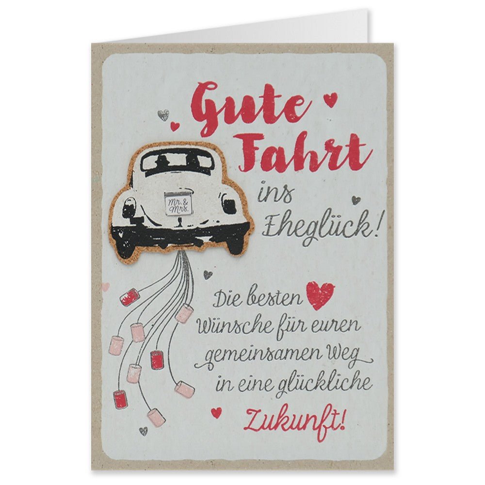 GRUSS & CO, Grußkarte mit Kork 90103 »Hochzeit« - Weinatelier Agnes