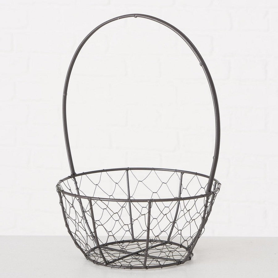 Korb Tilos, Deko, Rund, H 30,00 cm, D 24,00 cm - Weinatelier Agnes