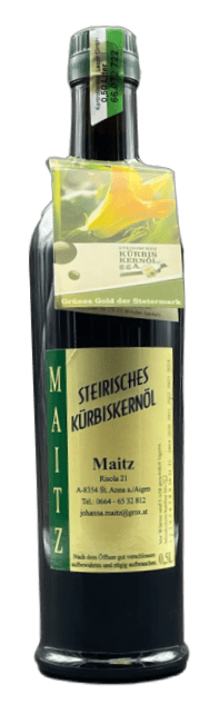 Maitz, Steirisches Kürbiskernöl, 0,5 l - Weinatelier Agnes