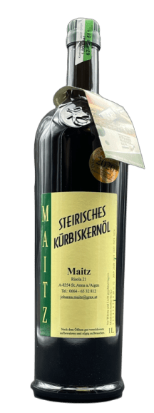 Maitz, Steirisches Kürbiskernöl, 1 l - Weinatelier Agnes