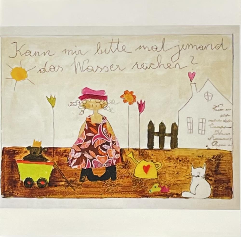 Michaela Mara, Kunstbillet Klappkarte BQ10MA1096 - Weinatelier Agnes