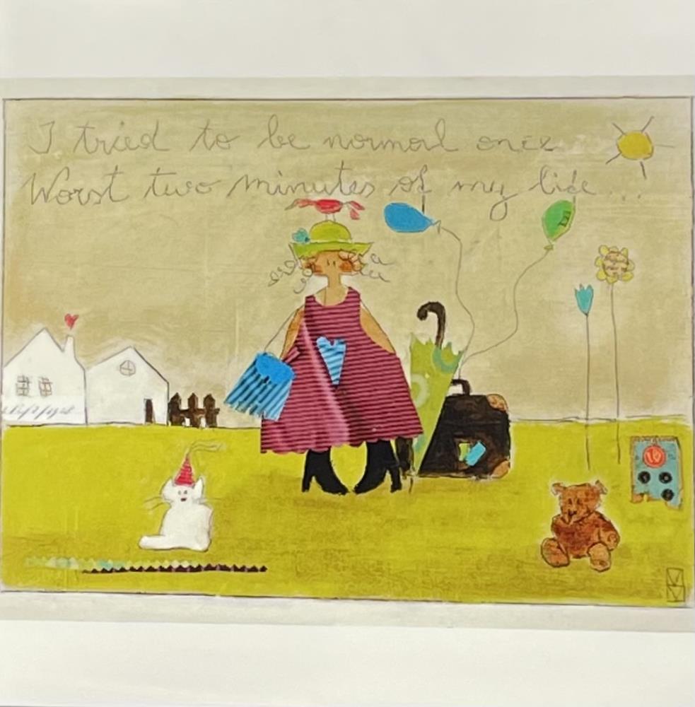 Michaela Mara, Kunstbillet Klappkarte BQ10MA1117 - Weinatelier Agnes