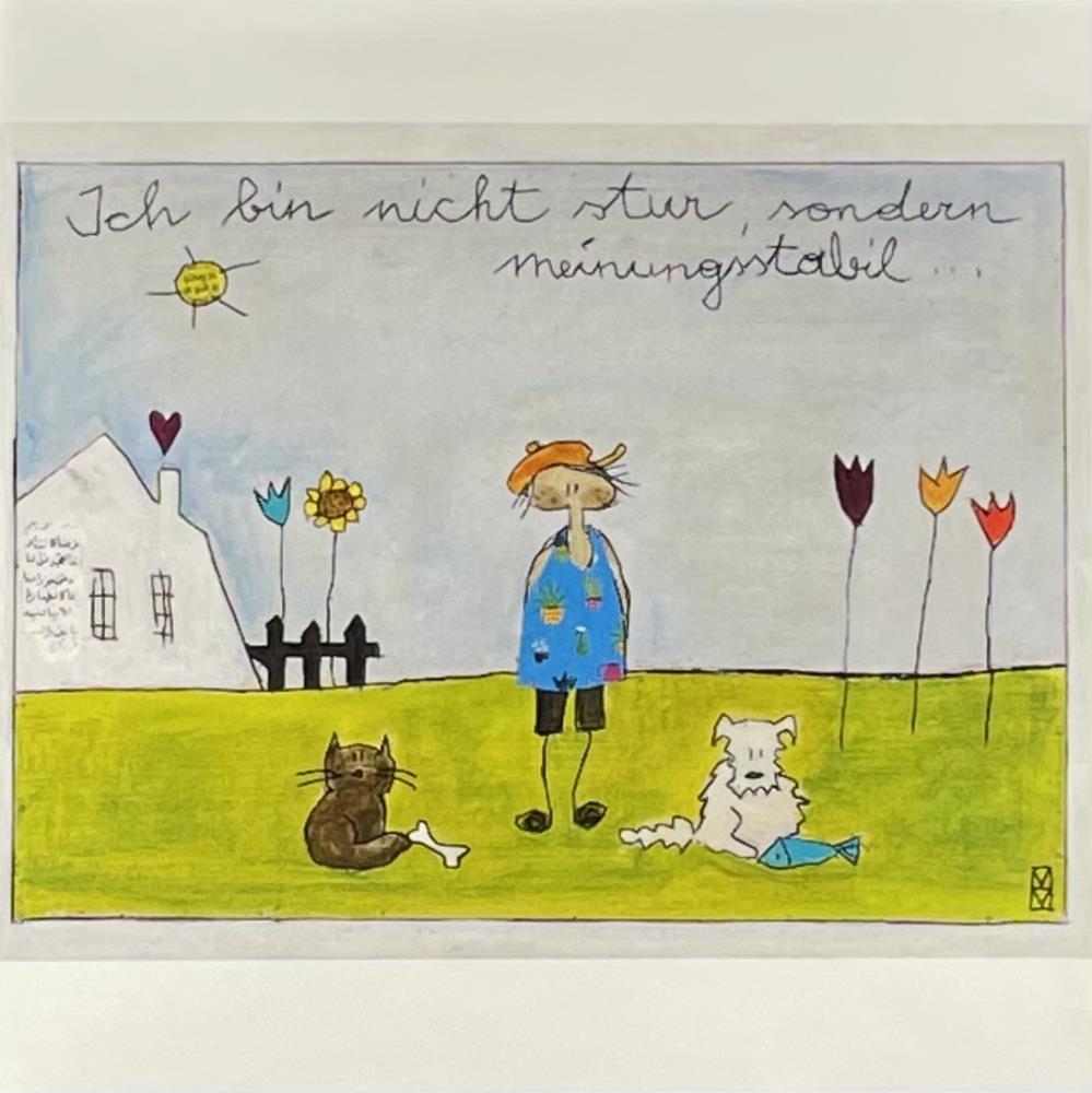 Michaela Mara, Kunstbillet Klappkarte BQ10MA1142 - Weinatelier Agnes