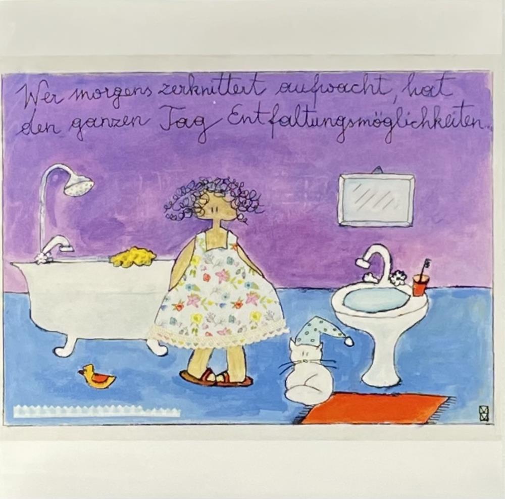 Michaela Mara, Kunstbillet Klappkarte BQ10MA1156 - Weinatelier Agnes