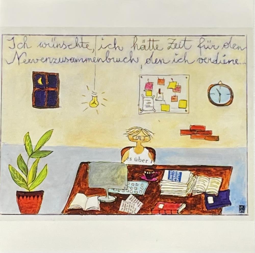 Michaela Mara, Kunstbillet Klappkarte BQ10MA1159 - Weinatelier Agnes