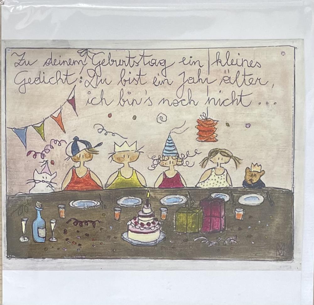 Michaela Mara, Kunstbillet Klappkarte BQ10MA1160 - Weinatelier Agnes