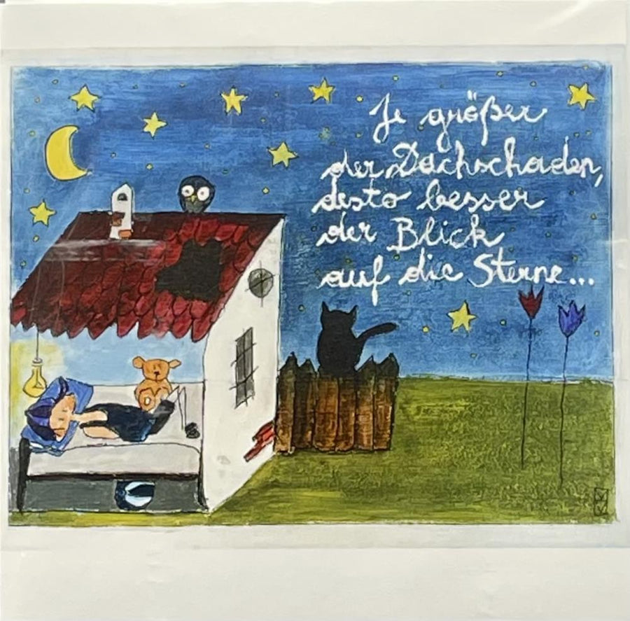 Michaela Mara, Kunstbillet Klappkarte BQ10MA1165 - Weinatelier Agnes